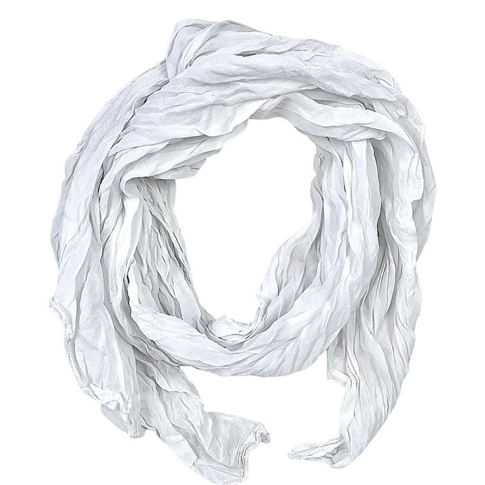 Foulard blanc uni léger pour femme